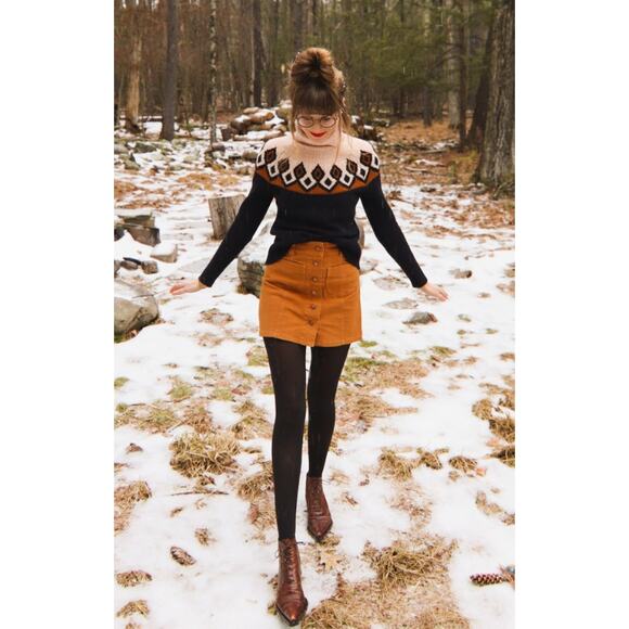 J. crew Intarsia Knit Merino Fait Isle Turtleneck Sweater - Picture 3 of 3